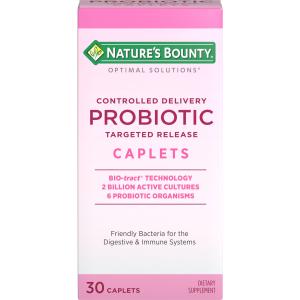 Nature's Bounty Optimal Solutions Probiotic, Controlled Delivery, Targeted Release, Caplets