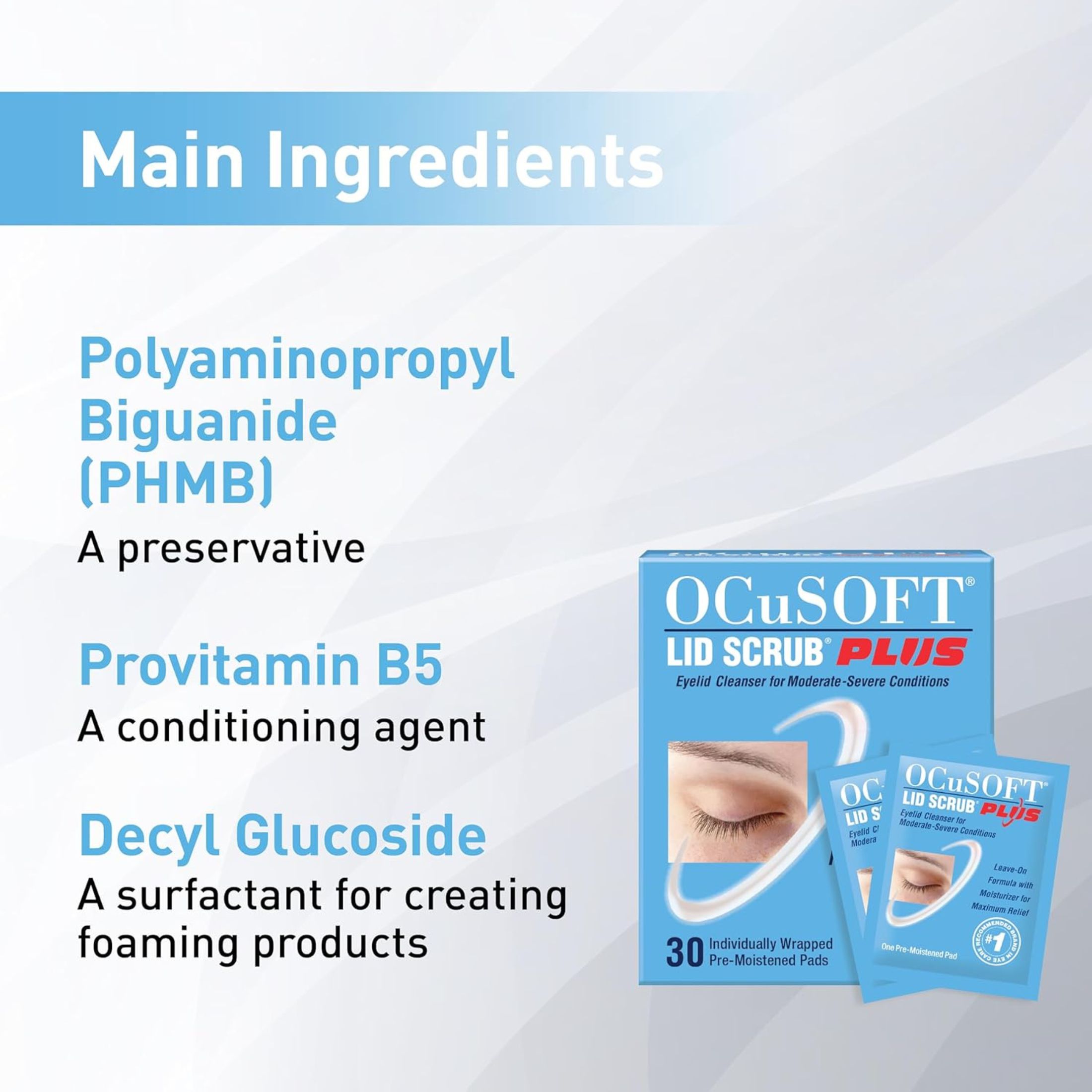 OCuSOFT Lid Scrub Plus Eyelid Cleanser Pre-Moistened Pads
