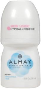 Almay Anti-Perspirant & Deodorant, Sensitive Skin, Roll-On, Fragrance Free, 1.7 Oz