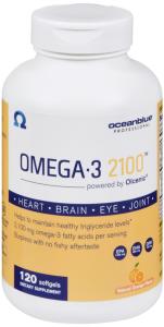 Ocean Blue Professional 2100 Omega-3, Softgels, Natural Orange Flavor