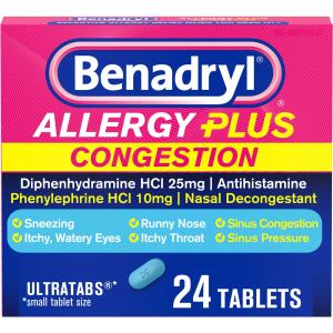 Benadryl Allergy Plus Congestion Ultra Tablets