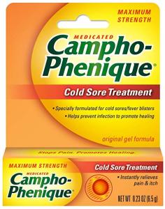 Campho Phenique Cold Sore Treatment, Maximum Strength, Medicated, Original Gel Formula