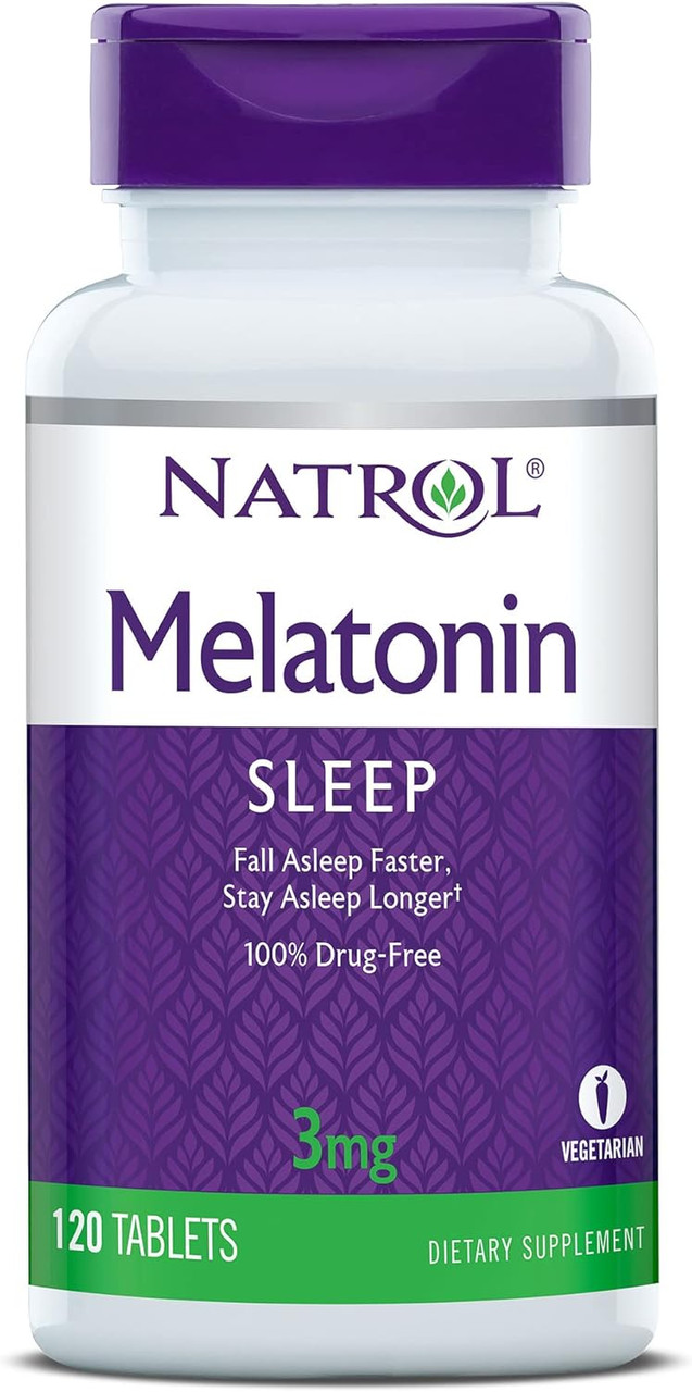 Natrol Vegetarian Melatonin 3 Mg Sleep 120 Tablets