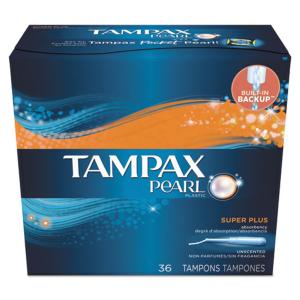 Tampax Pearl Plastic Applicator Tampons Regular Absorbency - 36 Ct