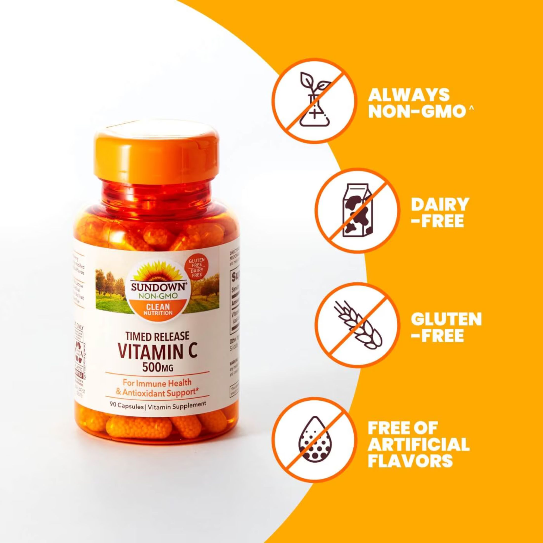 Sundown Naturals Vitamin C, 500 Mg, Timed Release Capsules