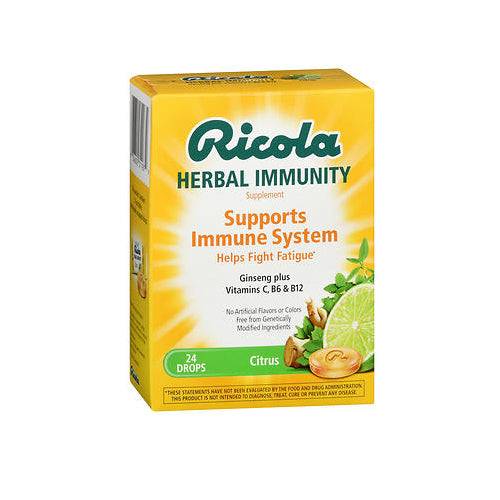 Ricola Herbal Immunity Citrus Supplement Drops 24