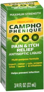 Campho Phenique Medicated Maximum Strength Pain & Itch Relief Antiseptic Liquid 0.75 Fl Oz