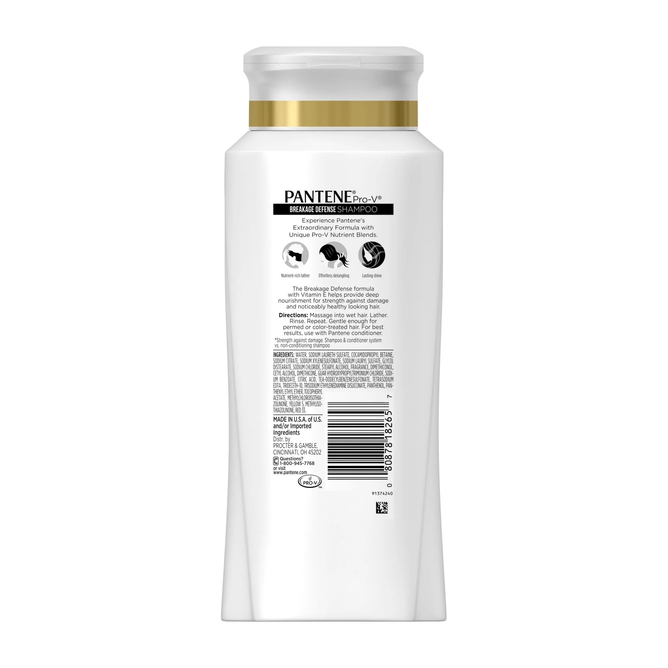 Pantene Pro V Breakage Defense Shampoo, 12.6 Fl Oz