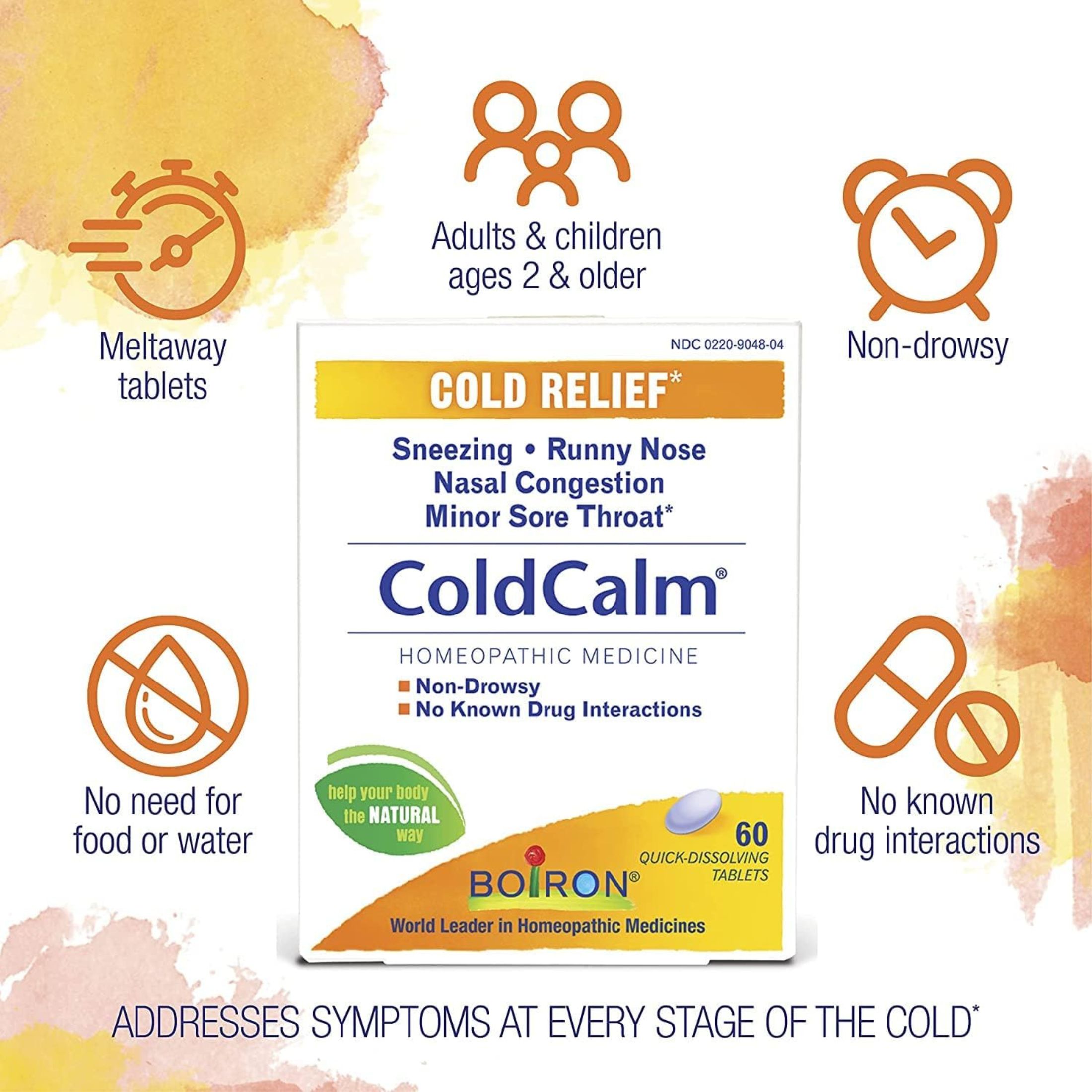 Boiron Coldcalm, 60 Tablets, Homeopathic Medicine For Cold Relief