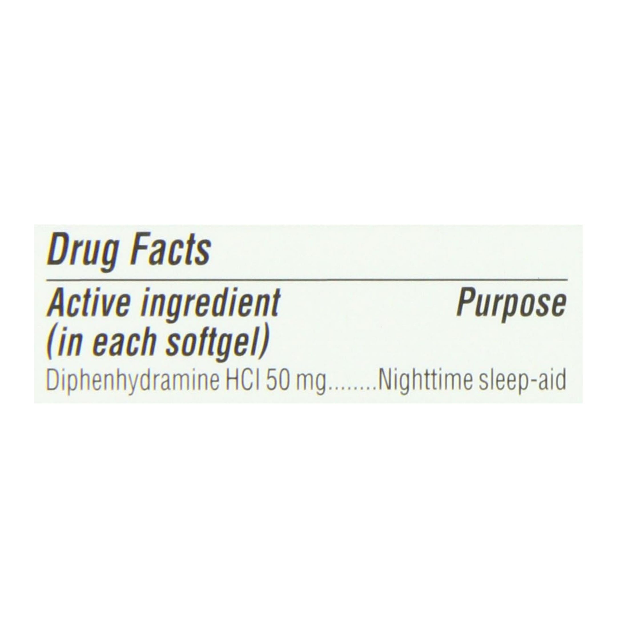 Unisom Nighttime Sleep Aid, 50 Mg, Soft Gels