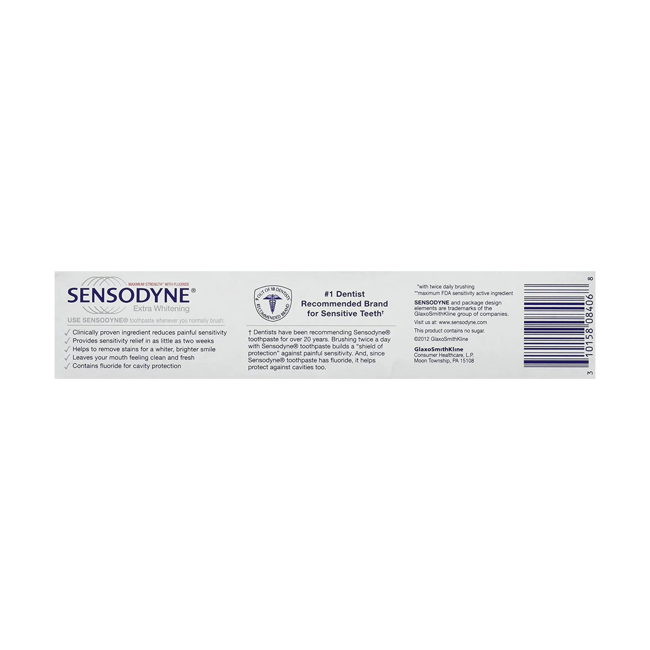 Sensodyne Extra Whitening Sensitivity Protection Toothpaste - 6 Oz