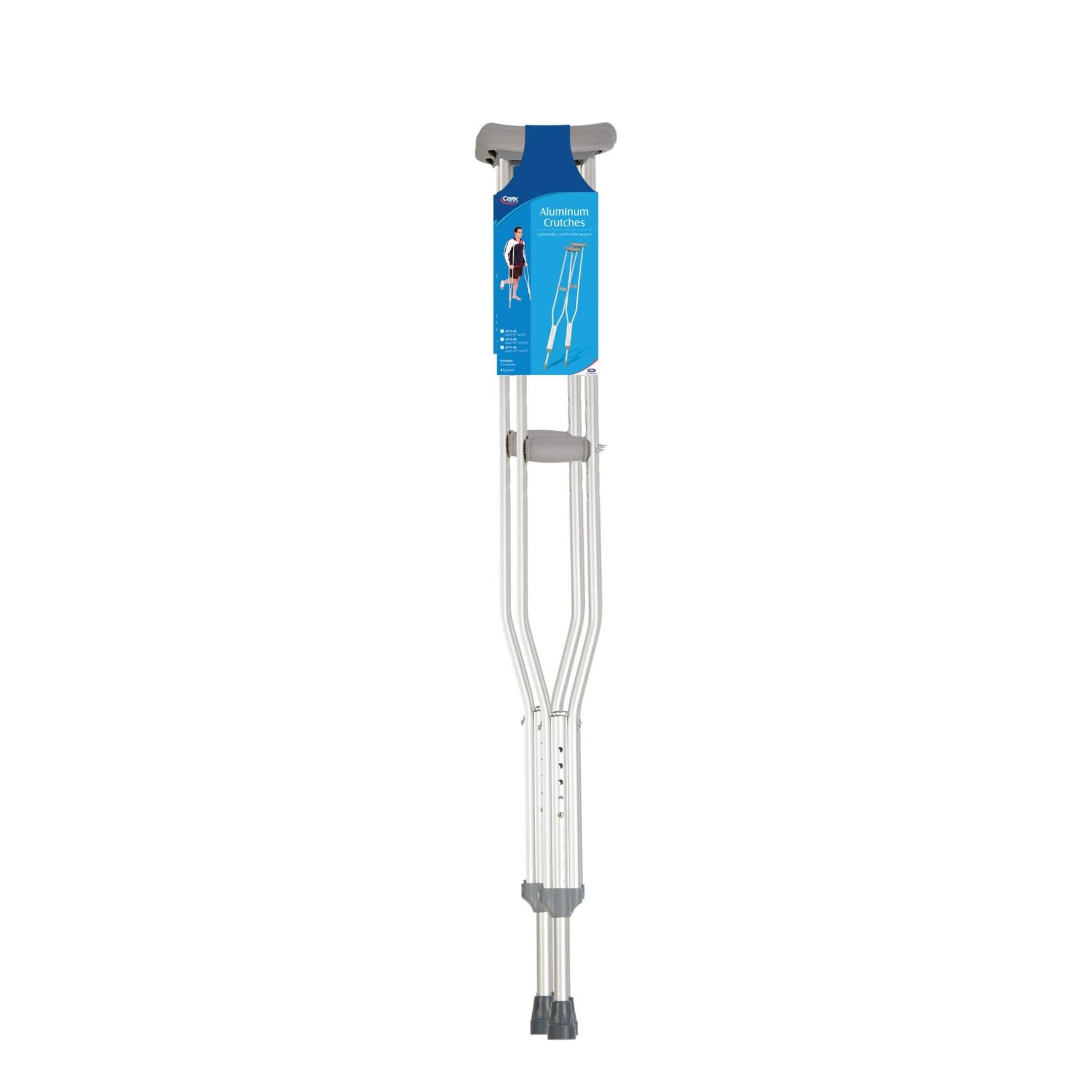 Carex Tall Push Button Aluminum Crutches