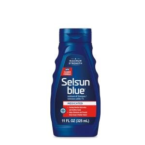 Selsun Blue Antidandruff Shampoo, Maximum Strength, Medicated 11 Fl Oz