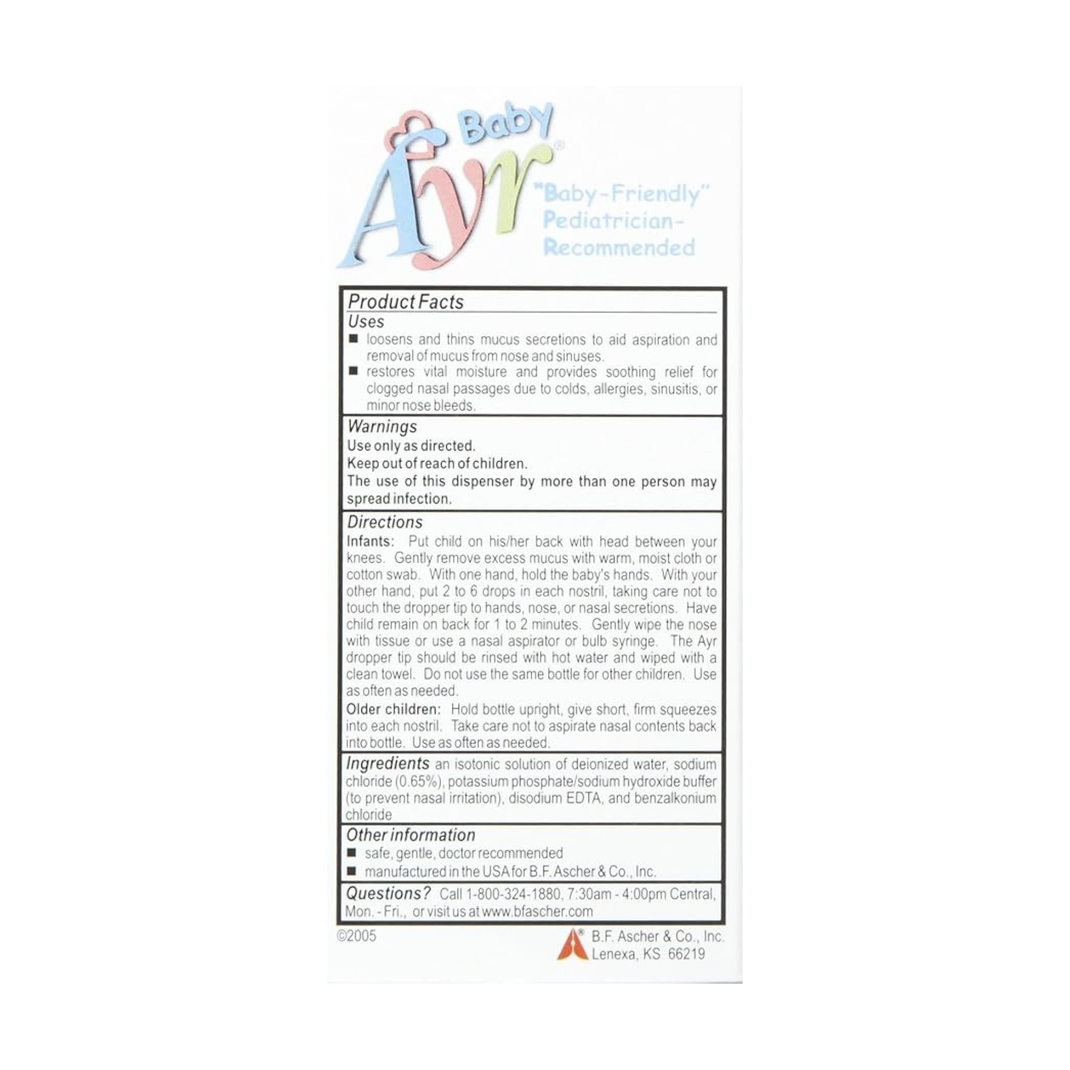 Ayr Baby Saline Nose Spray / Drops