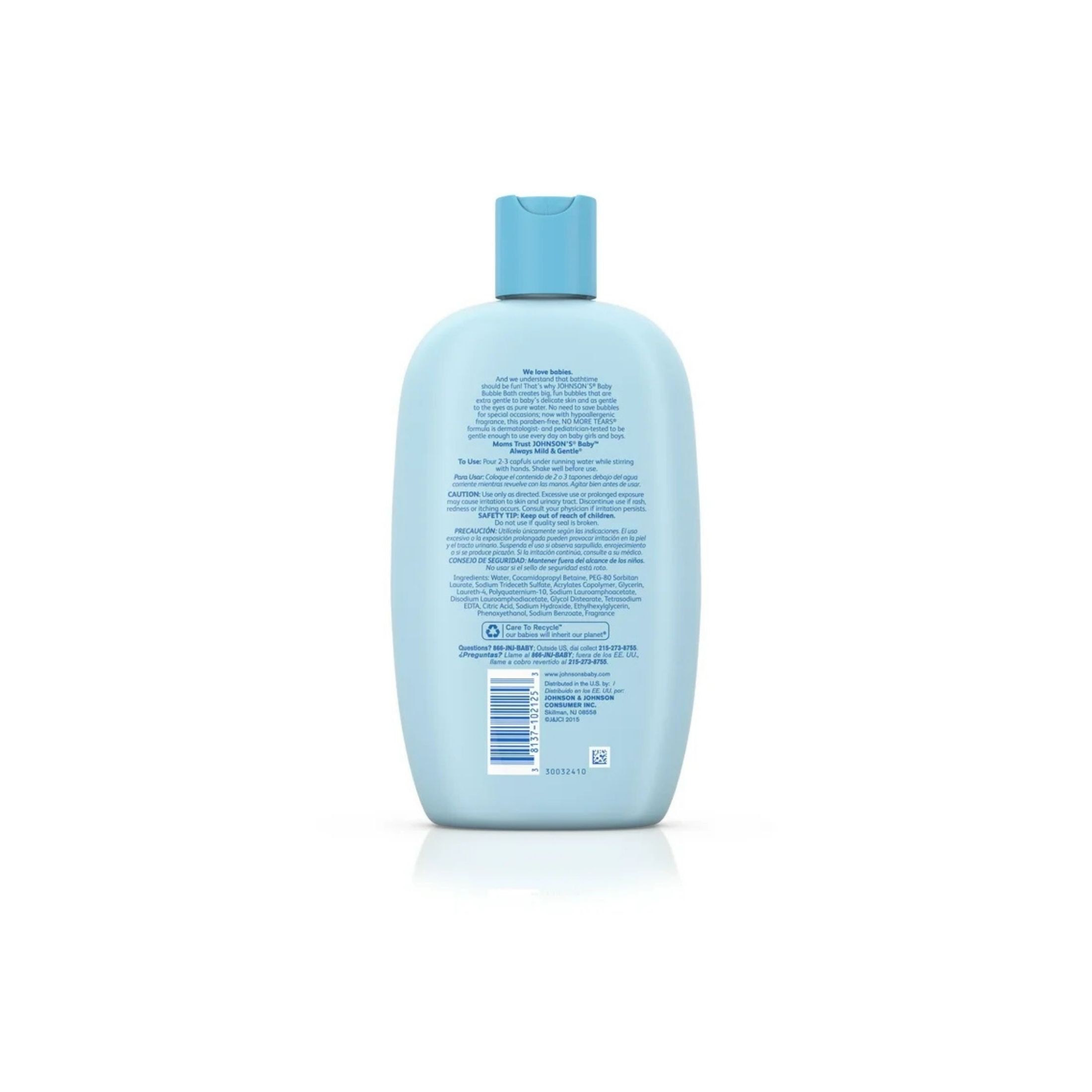 Johnson's Baby Bubble Bath & Wash, For Babies Six Months And Older, 15 Fl. Oz