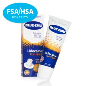 Blue-Emu 3 Pack - Lidocaine Numbing Pain Relief Cream, Maximum Strength 0.25 Oz