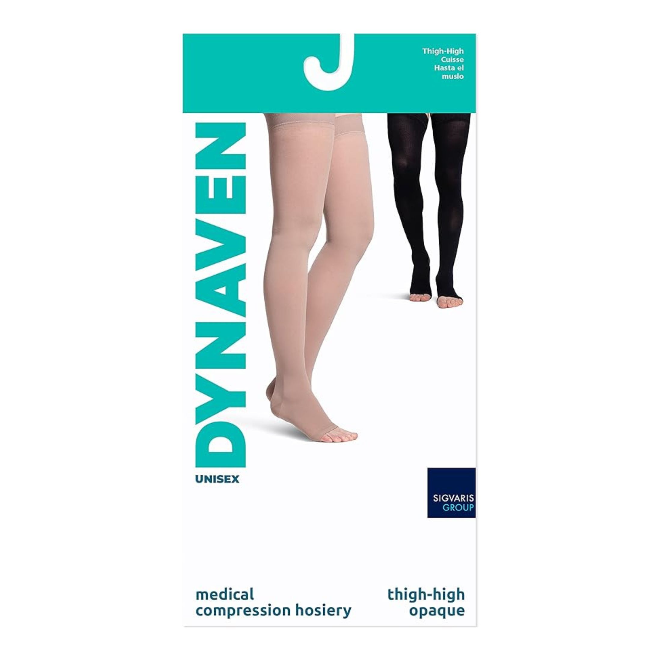 SIGVARIS Women's ACCESS 970 Open-Toe Thigh High Medical Compression 30-40mmHg