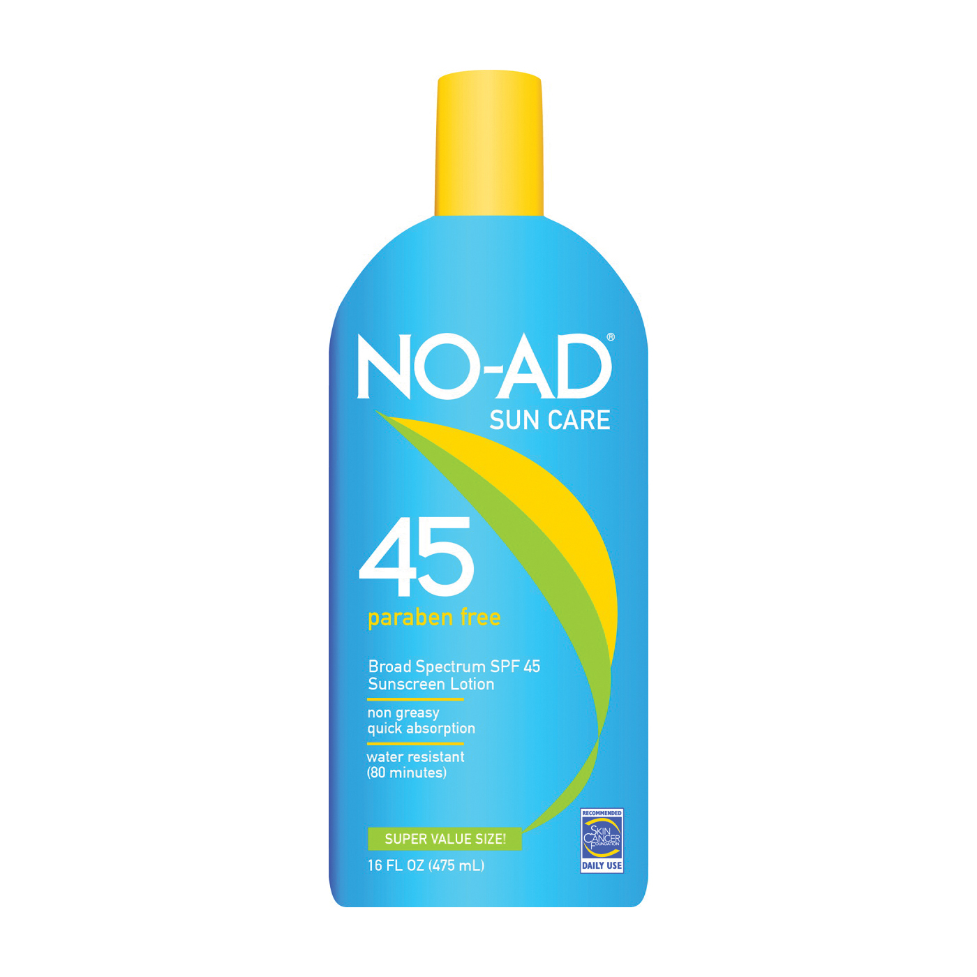 No-Ad Sunscreen Lotion SPF 45 -- 16 Fl Oz