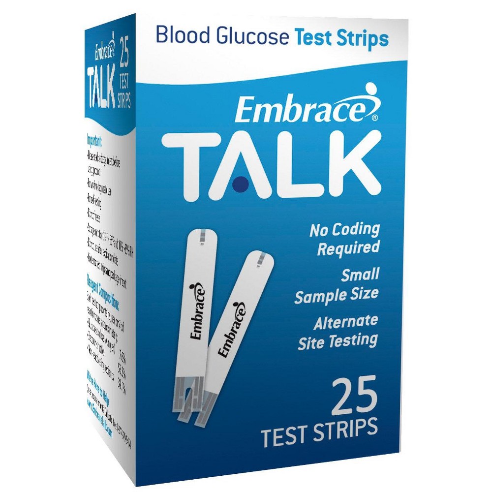 Embrace Talk Meter Strips, 25 Strips