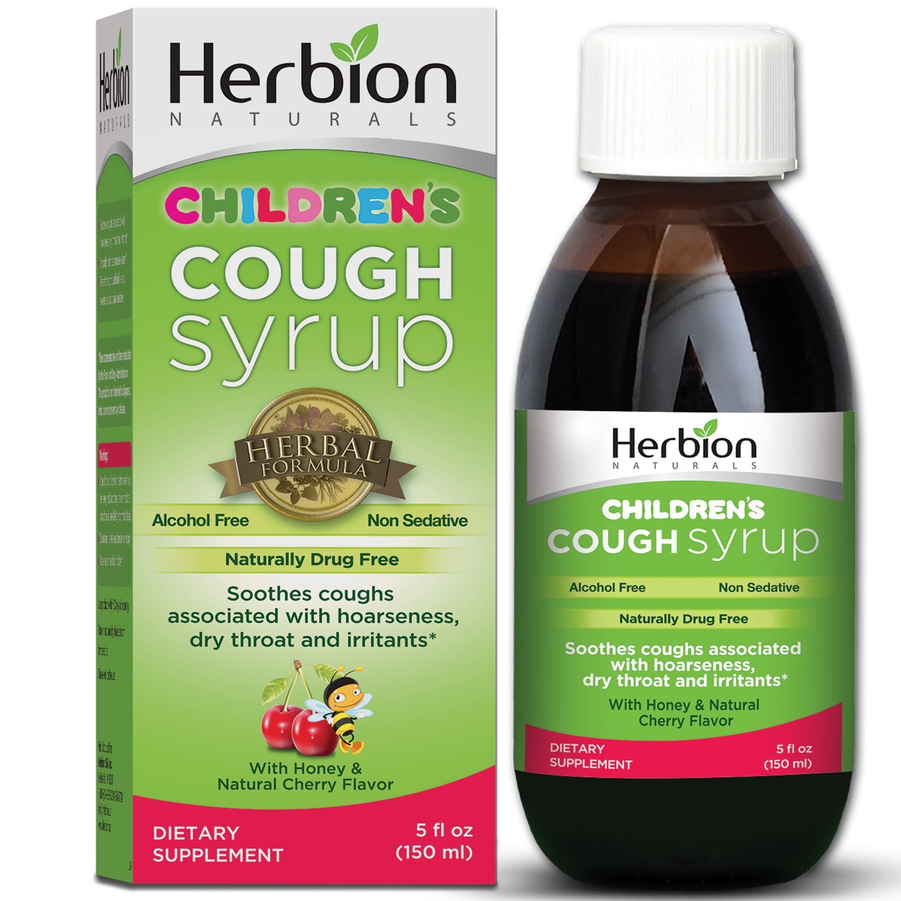 Herbion Naturals Throat Syrup All Natural Cherry For Children 5 Oz