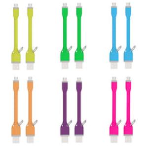 Shorteez 4.5 Inch Micro-USB Keychain Cable - TECH N' COLOR