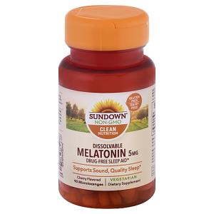 Sundown Naturals Quick Dissolve Melatonin 5 Mg Cherry Flavor