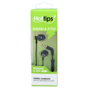 Hottips Earbuds, Stereo, With Microphone