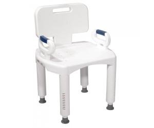 Drive Medical Premium Series Shower Chair With Back And Arms