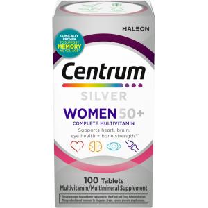 Centrum Silver Women's Multivitamin For Women 50 Plus, Multivitamin/Multimineral Supplement With Vitamin D3, B Vitamins, Calcium And Antioxidants, Gluten Free, Non-GMO Ingredients