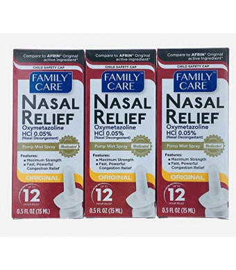 Family Care Original Nasal Mist Spray 0.5oz 6ct