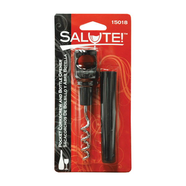 Salute Pocket Corkscrew And Bottle Opener