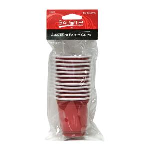 Salute! Red Mini Party Cups 2oz