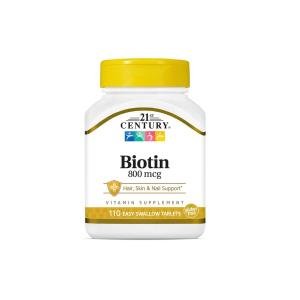 21st Century Biotin, 800 Mcg, 110 Easy Swallow Tablets