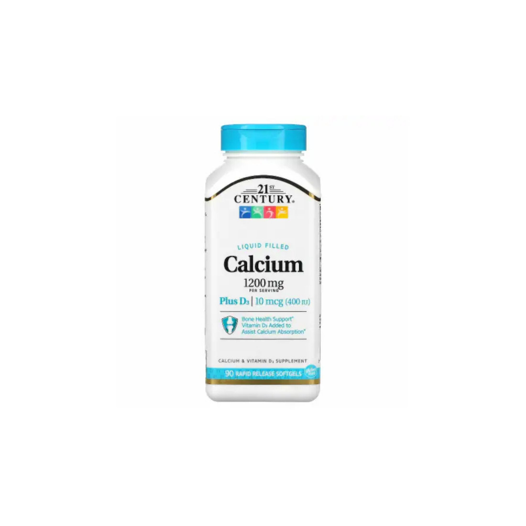 21st Century Liquid Filled Calcium Plus D3, 600 Mg, 90 Rapid Release Softgels