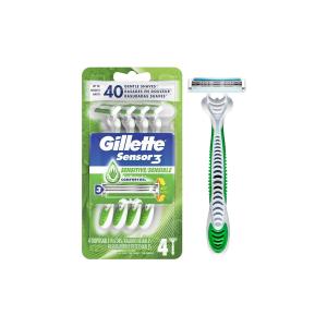 Gillette Sensor 3 Sensitive Disposable Razors With Mach 3 Razor