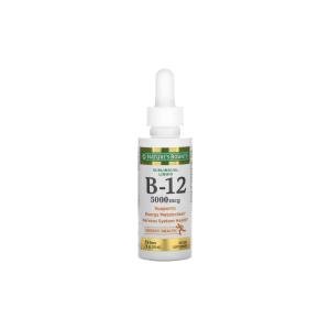 Nature's Bounty Vitamin B12 5000 Mcg Sublingual Liquid, Cardiovascular Health & Cellular Energy Support, 2 Fl Oz