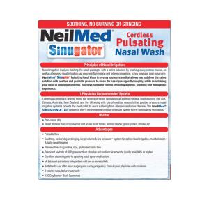 NeilMed Sinugator Cordless Pulsating Nasal Wash & 30 Premixed Packets