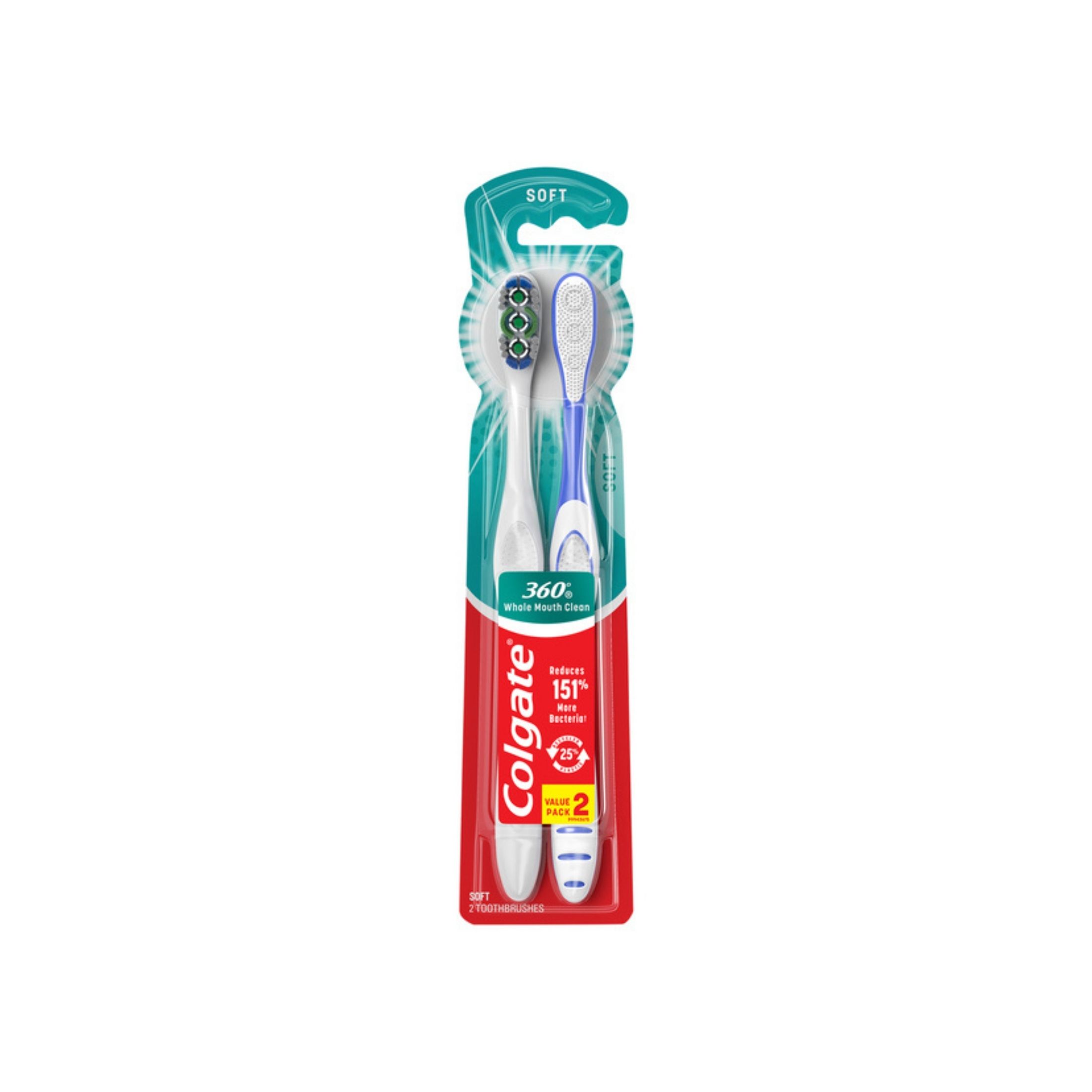 Colgate 360 Soft Whole Mouth Clean Value Pack Toothbrushes