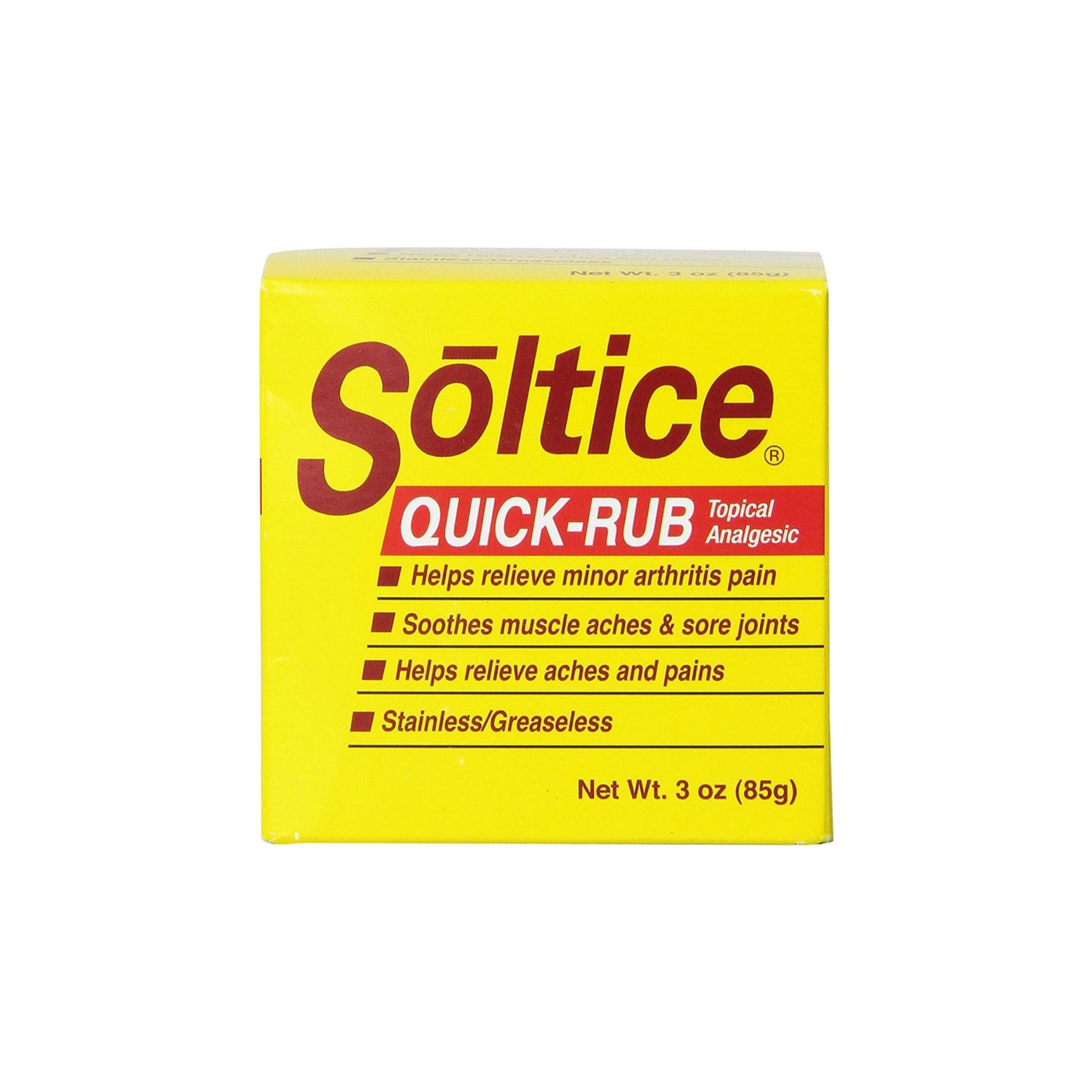 Soltice Quick Rub Topical Analgesic - 3 Oz