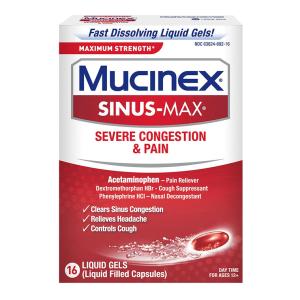 Mucinex Severe Congestion & Pain, Maximum Strength, Liquid Gels