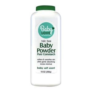 Baby Love Powder, Pure Cornstarch, 10-oz