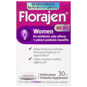 Florajen Womens Multiculture Probiotic Supplement Capsules For Vaginal Health