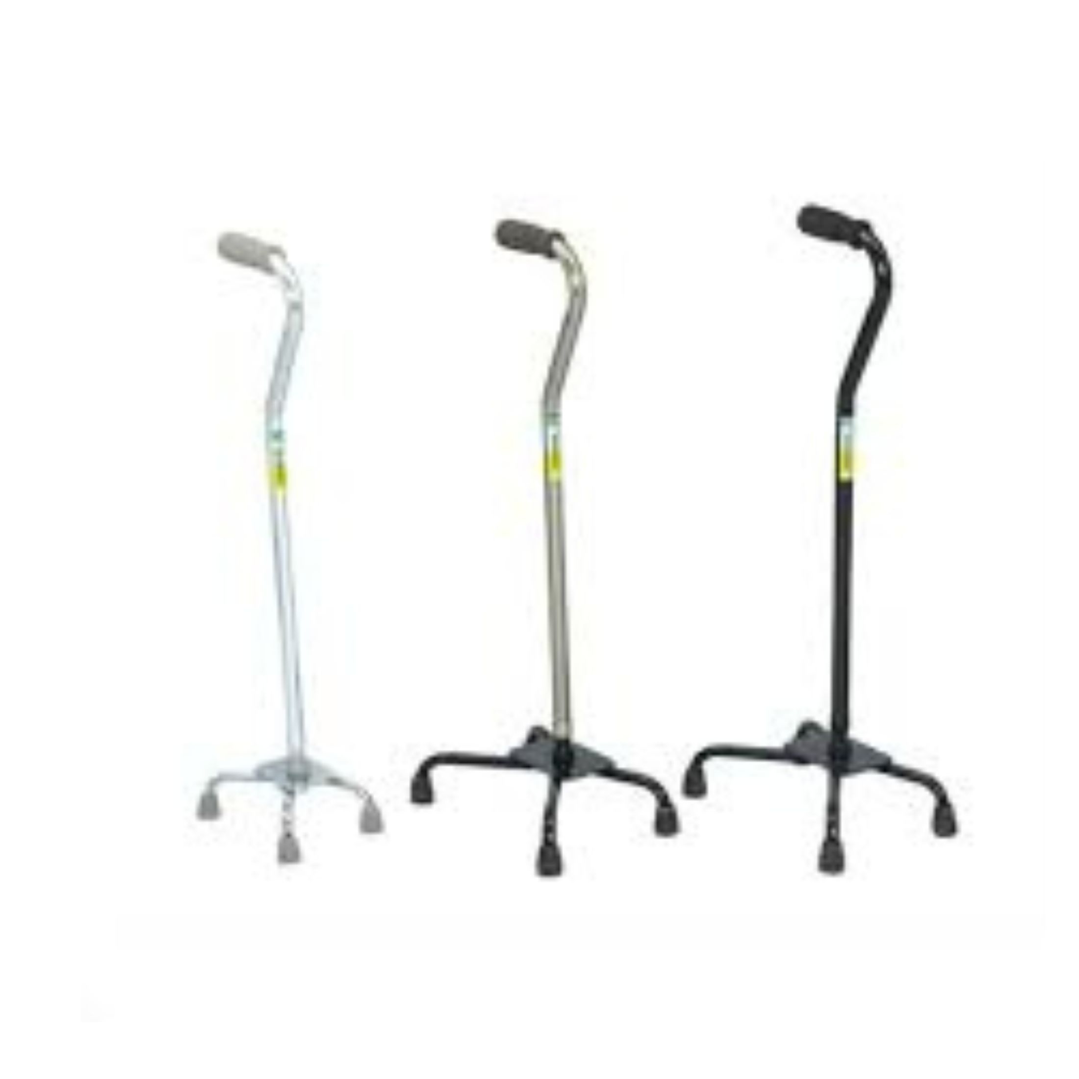Essential Medical Supply W1302s Large Base Quad Cane, Silver