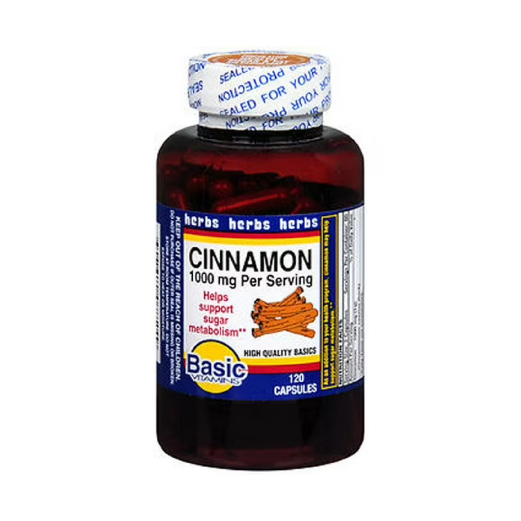 Basic Vitamins Cinnamon Capsules 1000mg