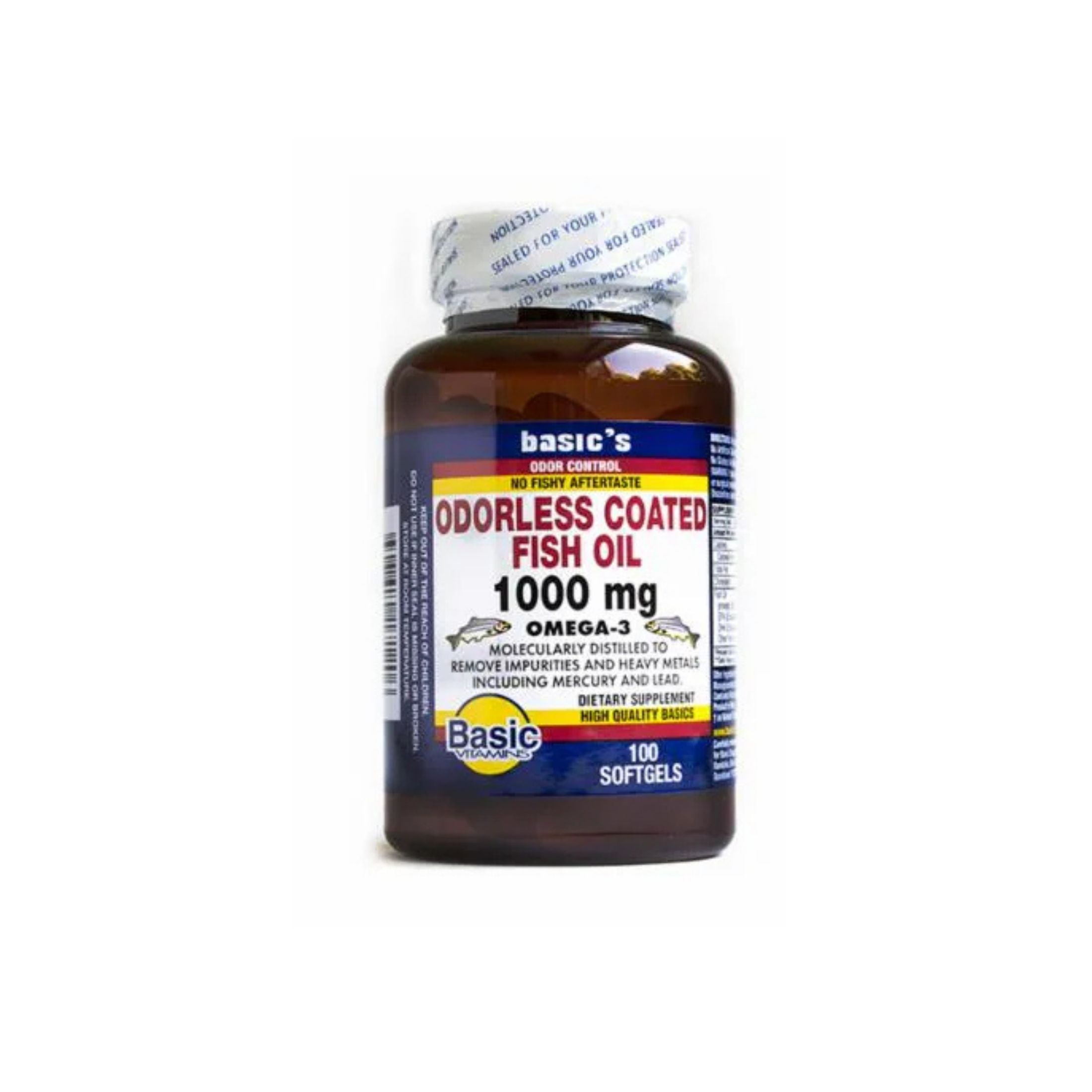 Basic Vitamins Enteric Coated Fish Oil 100 Mg