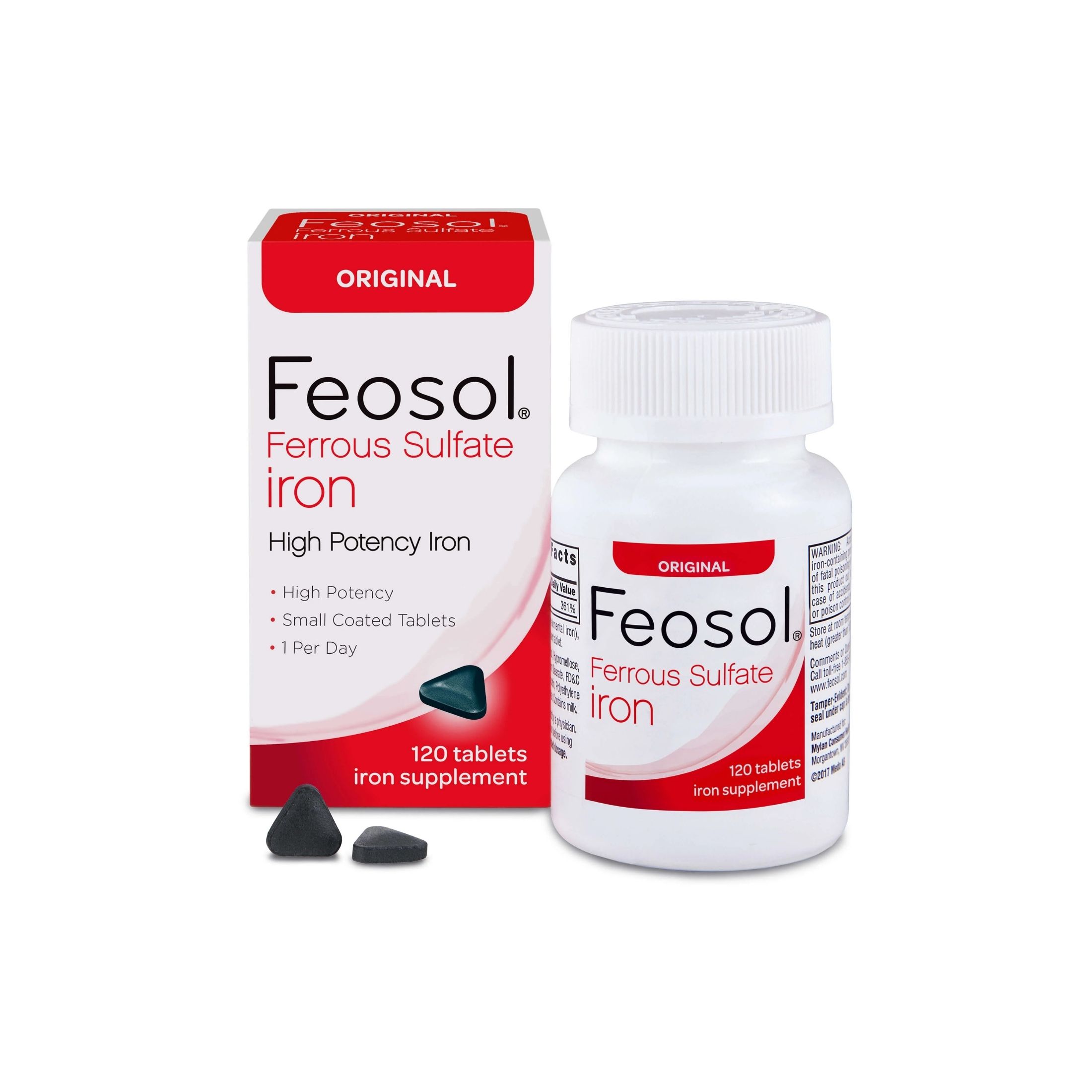 Feosol High Potency Ferrous Sulfate Iron Supplement Tablets 129ct
