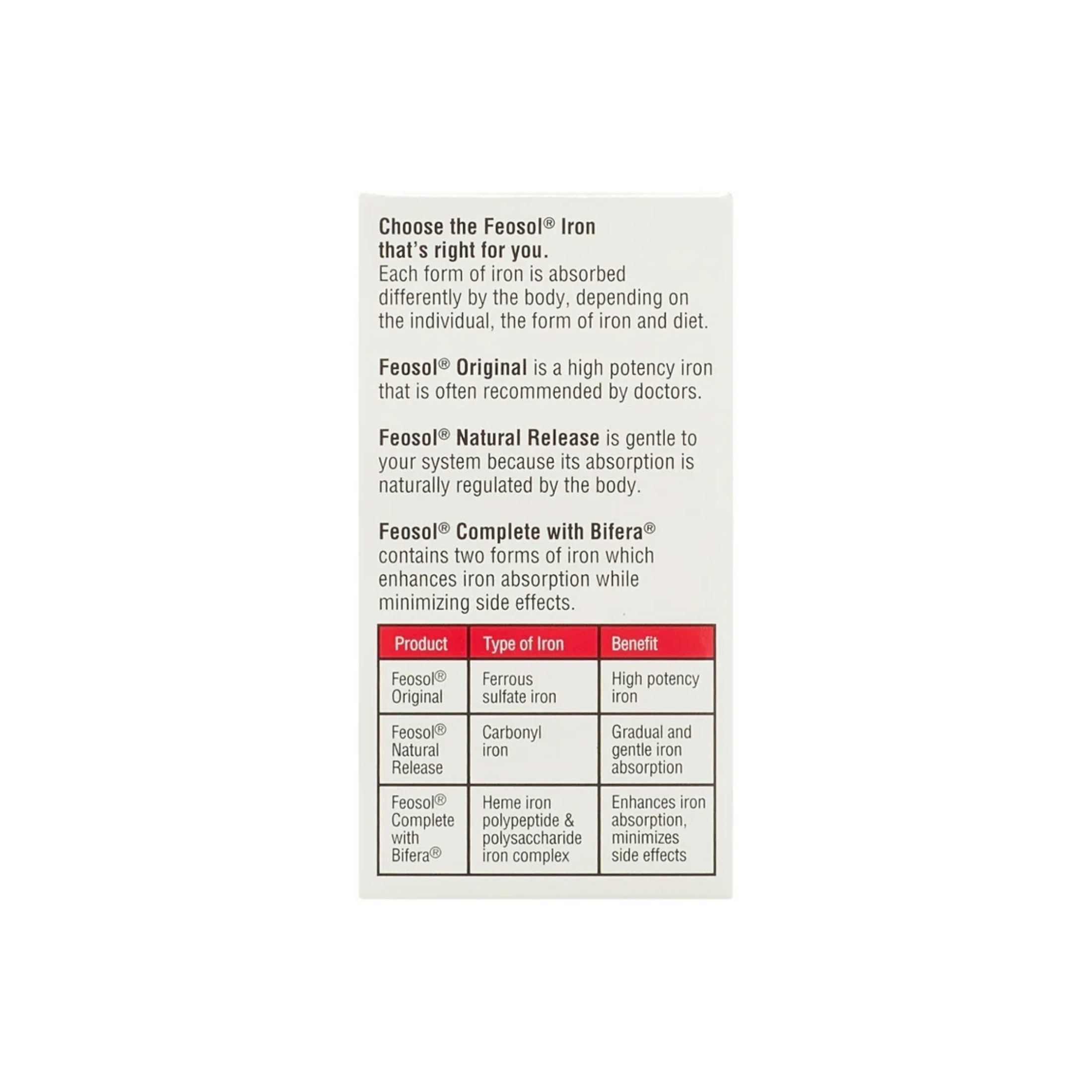 Feosol High Potency Ferrous Sulfate Iron Supplement Tablets 129ct