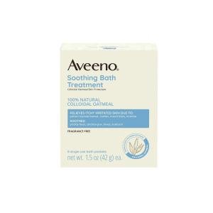 Aveeno Soothing Bath Treatment, Colloidal Oatmeal Skin Protectant Single Use Packets