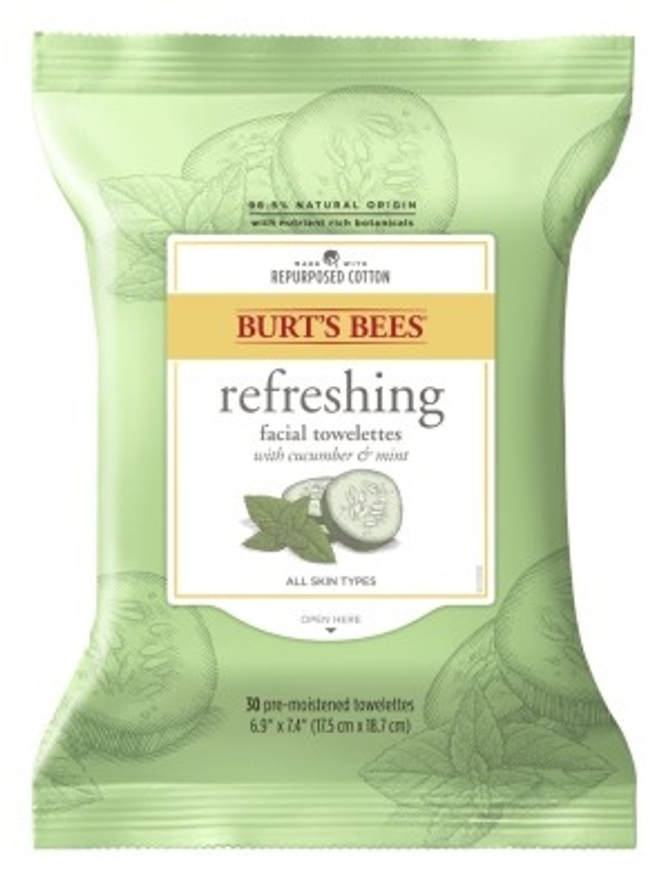 Burt's Bees Towelettes, Facial Cleansing, Cucumber & Sage, Normal To Dry Skin