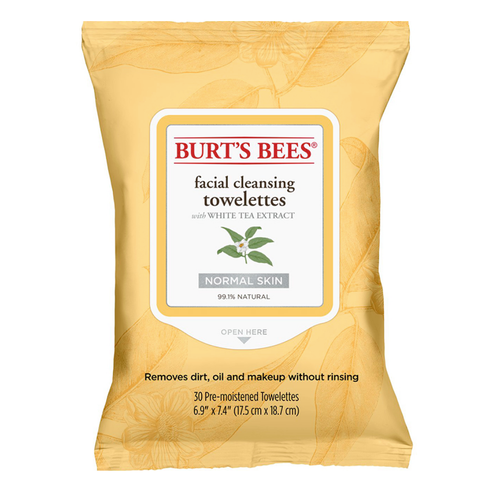 Burt's Bees Purifying Facial Cleanser Towelettes White Tea Extract